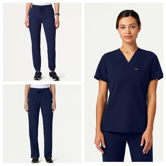 SET OF 3! EUC Jaanuu navy blue scrubs - S - Picture 1 of 11